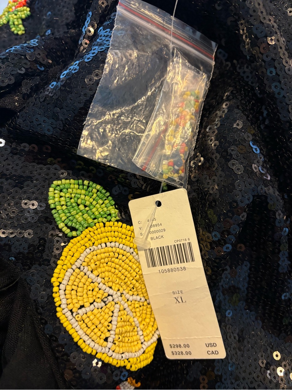 Celandine Fruit Cocktail Beaded Mini Dress - Picture 9 of 12